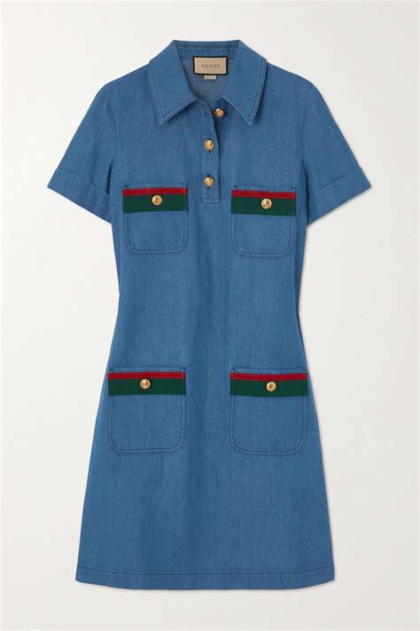 gucci denim mini dress|gucci jersey dress.